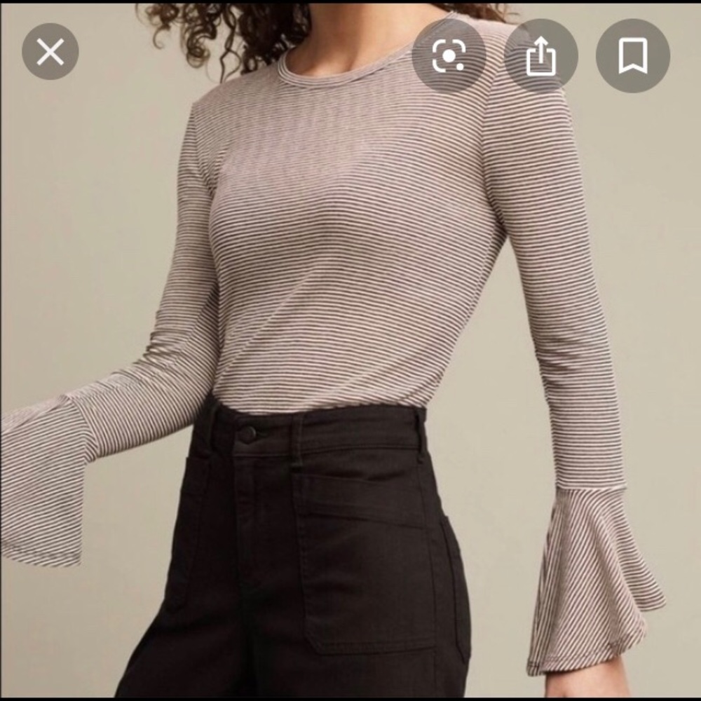 Anthropologie Ro&De Bell Sleeve Top